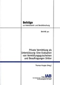 Cover: Private Vermittlung als Unterst&uuml;tzung - wbv Media