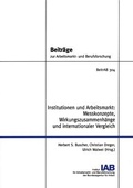 Cover: Institutionen und Arbeitsmarkt - wbv Media