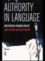 Cover: Authority in Language - Routledge