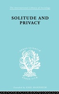 Cover: Solitude and Privacy - Routledge