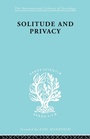Cover: Solitude and Privacy - Routledge