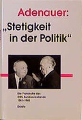 Cover: Adenauer: Stetigkeit in der Politik - Droste Verlag GmbH