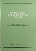 Cover: Der Hauptausschuss des Deutschen Reichstags 1915-1918 - Droste Verlag GmbH