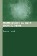 Cover: Minimalist Investigations in Linguistic Theory - Routledge