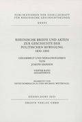 Cover: Rheinische Briefe und Akten zur Geschichte der politischen Bewegung 1830-1850 - Droste Verlag GmbH