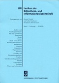 Cover: Lexikon der Bibliotheks- und Informationswissenschaft (LBI) - Hiersemann, A
