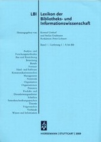 Enlarge image Cover: Lexikon der Bibliotheks- und Informationswissenschaft (LBI) - Hiersemann, A