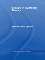 Cover: Essays in Syntactic Theory - Routledge