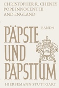 Cover: Pope Innocent III. (1198-1216) and England - Hiersemann, A