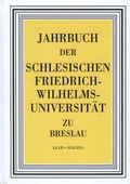 Cover: Jahrbuch der Schlesischen Friedrich-Wilhelms-Universit&auml;t zu Breslau / Jahrbuch der Schlesischen Friedrich-Wilhelms-Universit&auml;t zu Breslau, Band LI/LII, 2010/2011 - Degener