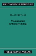 Cover: Untersuchungen zur Sinnespsychologie - Meiner