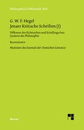 Cover: Jenaer Kritische Schriften I - Meiner