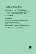 Cover: Beitr&auml;ge zur Grundlegung einer operationsf&auml;higen Dialektik (III) - Meiner