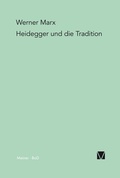 Cover: Heidegger und die Tradition - Meiner