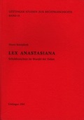 Cover: Lex Anastasiana - Hansen-Schmidt, Hans