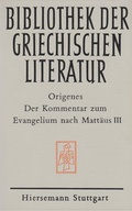 Cover: Der Kommentar zum Evangelium nach Matt&auml;us - Hiersemann, A