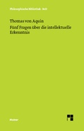 Cover: F&uuml;nf Fragen &uuml;ber die intellektuelle Erkenntnis - Meiner