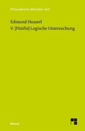 Cover: V. (F&uuml;nfte) Logische Untersuchung - Meiner