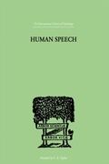 Cover: Human Speech - Routledge