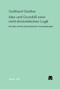 Cover: Idee und Grundriss einer nicht-Aristotelischen Logik - Meiner