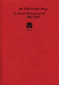 Cover: Ockham-Bibliographie 1900-1990 - Meiner
