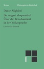Cover: Über die Beredsamkeit in der Volkssprache - Meiner