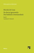 Cover: De docta ignorantia. Die belehrte Unwissenheit - Meiner