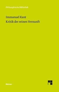 Abbildung von: Kritik der reinen Vernunft - Meiner