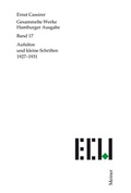 Cover: Aufs&auml;tze und kleine Schriften 1927-1931 - Meiner