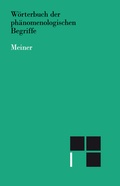 Cover: W&ouml;rterbuch der ph&auml;nomenologischen Begriffe - Meiner