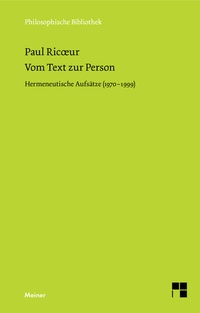 Enlarge image Cover: Vom Text zur Person - Meiner