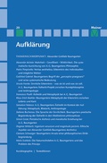 Cover: Aufkl&auml;rung, Band 20: Alexander Gottlieb Baumgarten. Sinnliche Erkenntnis in der Philosophie des Rationalismus - Meiner