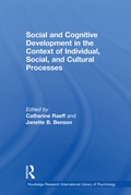 Cover: Social and Cognitive Development in the Context of Individual, Social, and Cultural Processes - Routledge
