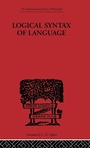 Cover: Logical Syntax of Language - Routledge