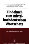 Cover: Findebuch zum mittelhochdeutschen Wortschatz - Hirzel