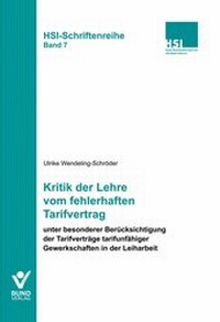 Abbildung von: Kritik der Lehre vom fehlerhaften Tarifvertrag - Bund-Verlag
