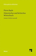 Cover: Historisches und kritisches W&ouml;rterbuch - Meiner