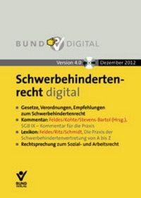 Abbildung von: Schwerbehindertenrecht digital (Version 4.0) Fortsetzungsbezug - Bund-Verlag