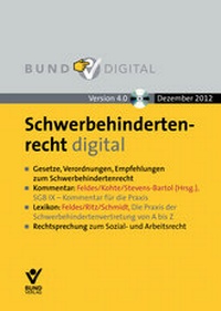 Abbildung von: Schwerbehindertenrecht digital (Version 4.0) Einzelbezug - Bund-Verlag