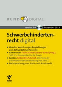 Abbildung von: Schwerbehindertenrecht digital (Version 5.0) Einzelbezug - Bund-Verlag