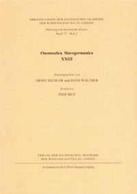 Abbildung von: Onomastica Slavogermanica XXIII - Hirzel