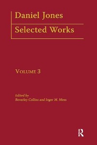 Enlarge image Cover: Daniel Jones, Selected Works: Volume III - Routledge