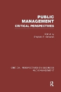 Enlarge image Cover: Public Management - Routledge