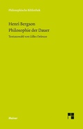 Cover: Philosophie der Dauer - Meiner
