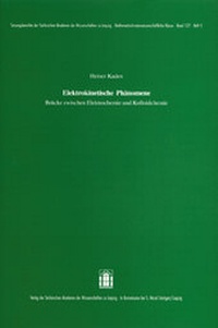 Abbildung von: Elektrokinetische Phänomene - Hirzel