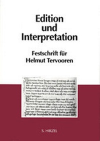 Enlarge image Cover: Edition und Interpretation - Hirzel