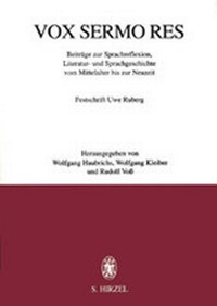 Abbildung von: Vox Sermo Res - Hirzel