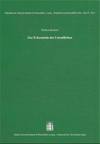 Abbildung von: Zur Erkenntnis des Unendlichen - Hirzel