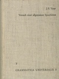 Cover: Versuch einer allgemeinen Sprachlehre - frommann-holzboog