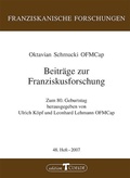 Cover: Beitr&auml;ge zur Franziskusforschung - Butzon & Bercker